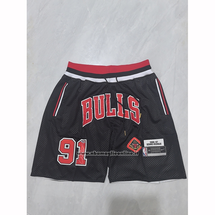 Pantaloncini Chicago Bulls Mitchell & Ness Just Don 1996-97 Nero